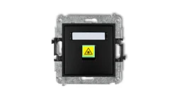 MINI Mechanizm gniazda światłowodowego/optycznego pojedynczego czarny mat 12MGOP-1