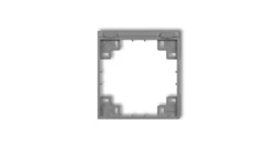 Ramka pośrednia do gniazd bryzgoszczelnych z uziemieniem SCHUKO szary mat 27MRPB-1s