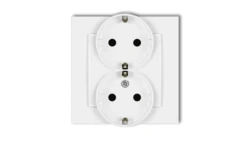 Gniazdo podwójne z uziemieniem SCHUKO 2x(2P+Z) (przesłony torów prądowych) MGP-2sp
