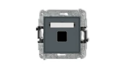 MINI Mechanizm gniazda multimedialnego pojedynczego bez modułu (standard Keystone) grafitowy mat 28MGM-1P