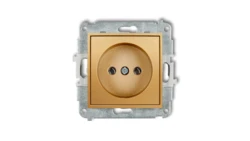 MINI Mechanizm gniazda pojedynczego bez uziemienia 2P (bez przesłon torów prądowych) złoty 29MGP-1