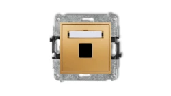 MINI Mechanizm gniazda multimedialnego pojedynczego bez modułu (standard Keystone) złoty 29MGM-1P