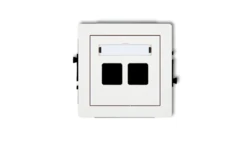DECO Mechanizm gniazda komputerowego podwójnego bez modułu biały DGK-2p PT-GN-DE-80-00-ND-00