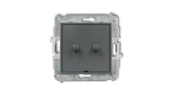 MINI Mechanizm łącznika jednobiegunowego ze schodowym w stylu amerykańskim (dwa klawisze bez piktogramów, wspólne zasilanie) gra