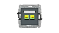 MINI Mechanizm gniazda multimedialnego podwójnego bez modułu (standard Keystone) grafitowy mat 28MGM-2P