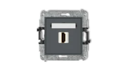 MINI Mechanizm gniazda pojedynczego HDMI 2.0 grafitowy mat 28MHDMI-3