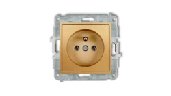 MINI Mechanizm gniazda pojedynczego z uziemieniem 2P+Z (bez przesłon torów prądowych) złoty 29MGP-1z