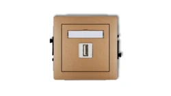 DECO Ładowarka USB pojedyncze 5V 2A złoty metalik 8DCUSB-3 GN-DE-78-01-08-00-00
