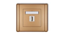 FLEXI Ładowarka USB pojedyncza 5V 2A złoty metalik 8FCUSB-3 GN-FL-78-01-08-00-00