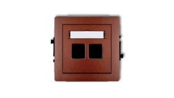 Mechanizm gniazda multimedialnego podwójnego bez modułu (standard Keystone) 9DGM-2P