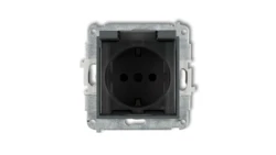 Mechanizm gniazda bryzgoszczelnego z uziemieniem SCHUKO 2P+Z (klapka dymna, przesłony torów prądowych) 28MGPB-1sdp