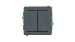 DECO Łącznik krzyżowy podwójny grafitowy mat 28DWP-66