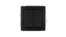 Mechanizm łącznika podwójnego krzyżowego czarny mat 12DWP-66