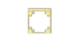 Ramka pośrednia do gniazd bryzgoszczelnych z uziemieniem SCHUKO kanarkowy 43MRPB-1s