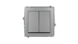 Mechanizm łącznika podwójnego krzyżowego (dwa klawisze bez piktogramu) srebrny metalik 7DWP-66.1