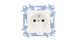 Simon 10 Gniazdo wtyczkowe z uziemieniem pojedyncze (moduł) 16A, 250V, szybkozłącza, biały CGZ1C.01/11