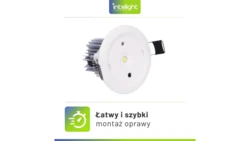 Oprawa sieciowo-awaryjna podtynkowa STARLET WHITE II LED SO 300 SA 3H MT IP20 / 92064