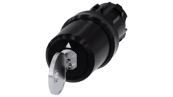 Przełącznik z kluczem 22mm tworzywo 3 poz I-O-II Siemens nr SSG10 klucz w poz O SIRIUS ACT 3SU1000-5BL01-0AA0