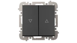 Vestra Łącznik żaluzjowy bez ramki podtynkowy IP20 czarny 3816-19