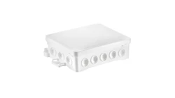 Puszka naścienna 90x40x135mm z dławnicą zintegrowaną samozatrzaskowa, bezhalogenowa, seria FASTBOXiHOOK biała IP54 NS9 35404106