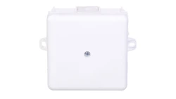 Puszka hermetyczna n/t 86x86x39mm z zaciskiem 5x2,5mm z uszami montaż. IP55 biała 0226-11