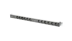 Listwa zasilająca PDU Rack 12x gniazdo schuko 2x 2m wtyk unischuko 16A zab. przeciążeniowe DN-95405