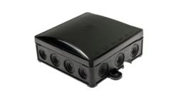 Puszka instalacyjna hermetyczna 90x90 klik, 14 dławików, czarna /45szt./