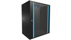 Szafa rack montowana na ścianie Extralink 15U 600x450 Czarna
