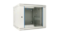 Szafa rack montowana na ścianie, dwusekcyjna Extralink 9U 600x600 AZH Szara
