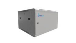 Szafa rack montowana na ścianie, drzwi blaszane pełne Extralink 6U 600x600 ASP Szara
