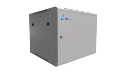 Szafa rack montowana na ścianie, drzwi blaszane pełne Extralink 9U 600x600 ASP Szara