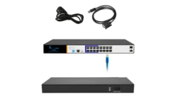 Switch PoE 16x Gigabit PoE/PoE+, 2x SFP, 1x Port Konsolowy, 150W, Zarządzalny Extralink ARES