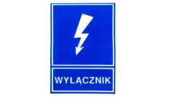 Tabliczka /znak informacyjny/ TZI 52X74S /WYŁĄCZNIK/ E04TZ-01041111500 /10szt./