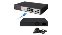 Switch PoE 8x Gigabit PoE/PoE+, 2x SFP, 1x Port Konsolowy, 150W, Zarządzalny Extralink VICTOR
