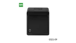 HERMES Gniazdo natynkowe pojedyncze z uziemieniem 2P+Z IP czarne 0321-09