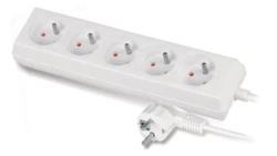 Przedłużacz 5-gniazd z/u 10A 1,5m /OMY 3x1/ biały PS-570