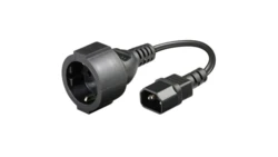 Adapter Zasilania IEC320 C14 na Schuko F Gniazdo 23cm