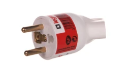 HELMO Wtyczka przenośna 2P+Z 16A z uchwytem biała, 050103