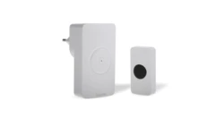 Dzwonek bezprzewodowy z pilotem, learning system, 230V, 38 dzwięków, DS-1B/B BIAŁY