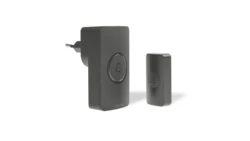 Dzwonek bezprzewodowy z pilotem, learning system, 230V, 38 dzwięków, DS-1B/C CZARNY