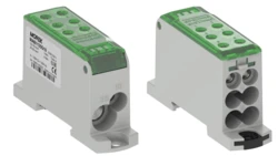 Blok dystrybucyjny - rozdzielczy OJL135A zielony AL/CU we:1x2,5-35mm2 /1x2,5-10mm2 wy: 4x2,5-16mm2/2x2,5-10mm2 1000V MAB1135G10