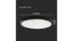 Plafoniera LED 24W 2400lm 4000K IP44 Okrągła fi295 Mleczny Czarna Ramka 7637