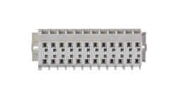 Listwa zaciskowa 12-torowa 2-przewodowa ExeII 4mm2 z uchwytami montażowymi fi 3,2mm jasnoszara 262-142