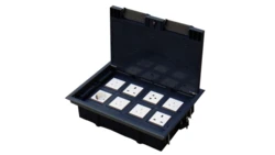 Puszka podłogowa (floorbox) 8M (45x45) regulowana głębokość, do podłogi technicznej (wylewka opcjonalnie) PP007