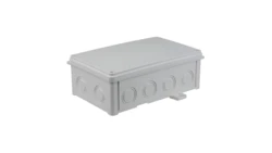 Puszka naścienna 188x118X68 mm, bezhalogenowa, samogasnąca, odporna na UV, IP67, UL94 V0, N110x180S szara 35270202