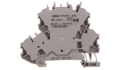 Złączka 2-piętrowa 2,5mm2 PE/N szara TOPJOBS 2002-2217 /50szt./