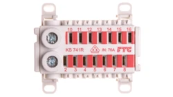 Blok rozdzielczy CU ECB 1 -polowy 2x25mm2, 14x4mm2 , czerwony KS741R