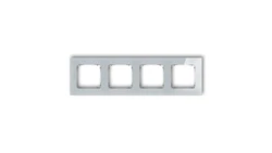 ICON Ramka uniwersalna poczwórna kwadratowa - efekt szkła (ramka: szara spód: grafitowy mat) 15-28-IRSK-4