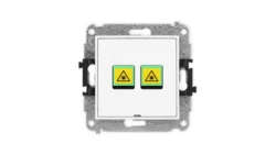 ICON Mechanizm gniazda światłowodowego/optycznego podwójnego, bez pola opisowego biały mat 25IGOPBO-2