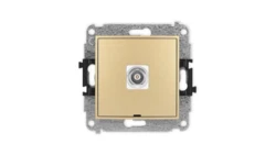 ICON Mechanizm gniazda pojedynczego BNC, bez pola opisowego złoty 29IGBNCBO-1